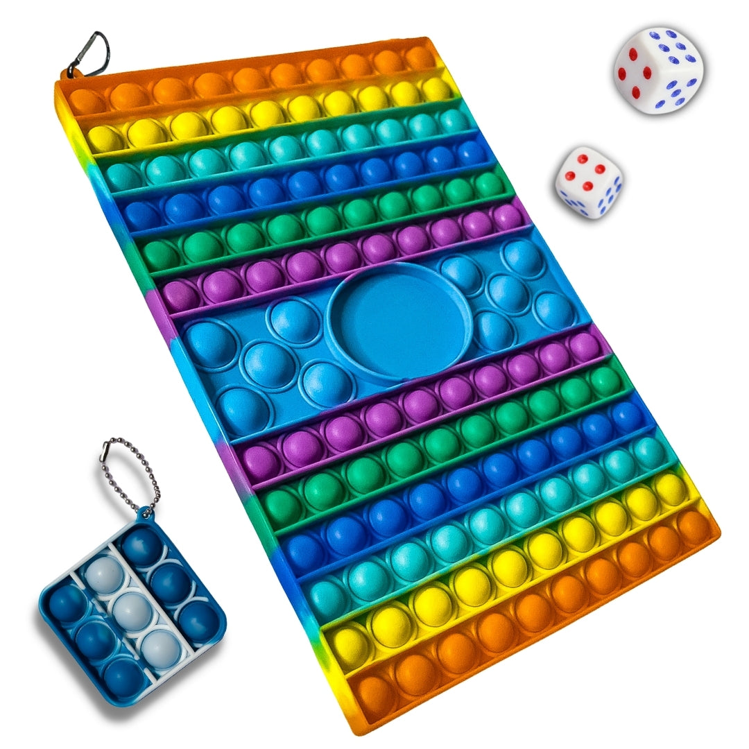 Bubble Pop Game Board with Dice |  Rainbow